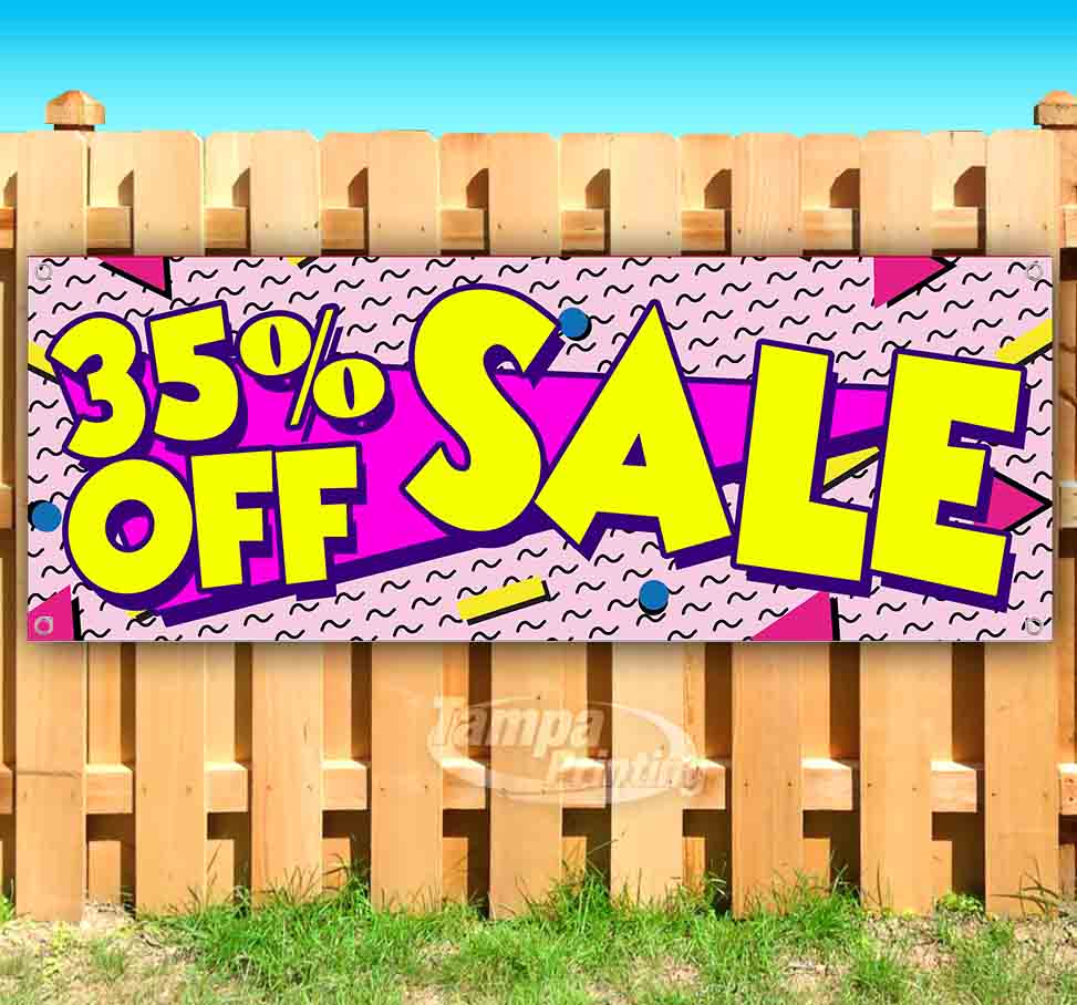 Store Flag, Many Sizes Available New 35% Off Sale 13 oz Heavy Duty Vinyl Banner Sign with Metal Grommets Advertising Store Flag, Many Sizes Available New 35% Off Sale 13 oz Heavy Duty Vinyl Banner Sign with Metal Grommets Advertising